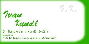 ivan kundl business card